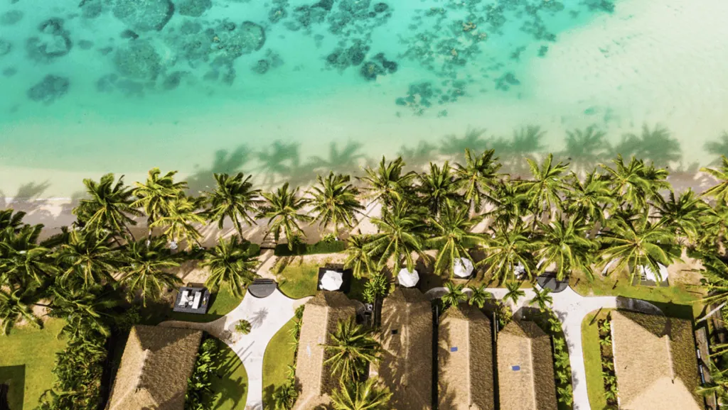 The beachfront villas at MOTU on Rarotonga's coast