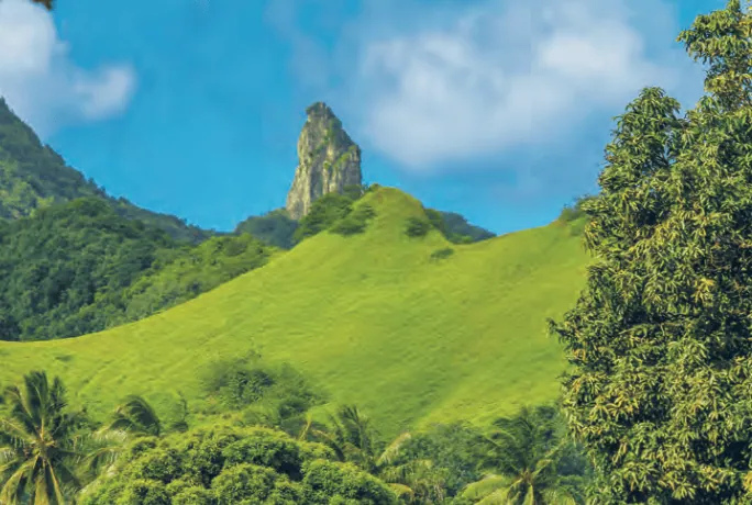 The Needle mountain on Rarotonga