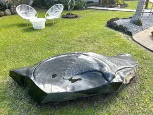 Brent Holley's Sculpture At MOTU Rarotonga